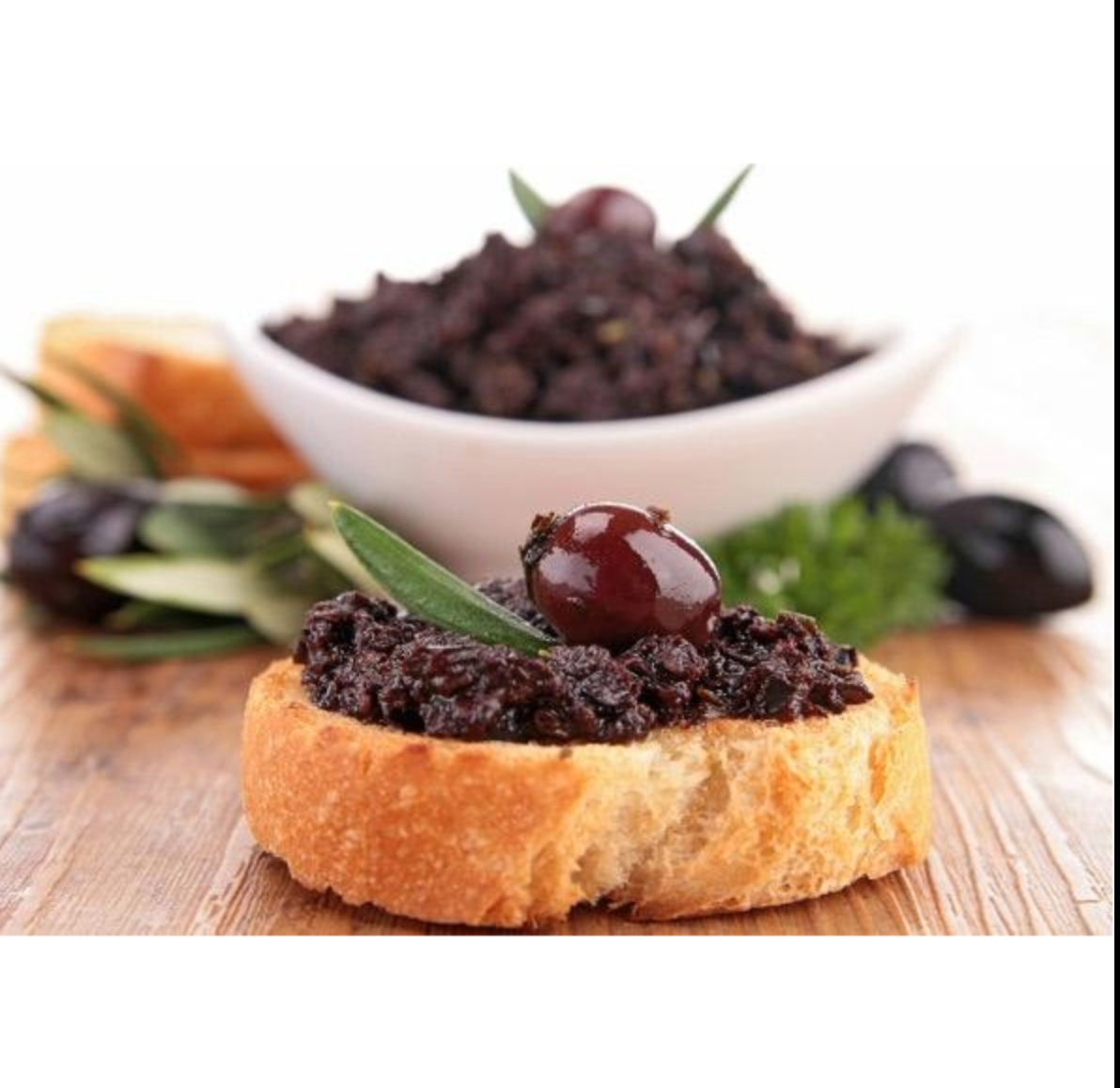 Sort olivenpate 130 gr - Taggiasca oliven fra Liguria - Bilde 2