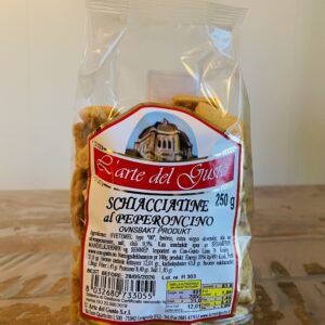 Schiacciatine al peperoncino - salt kjeks med chili 250 gr